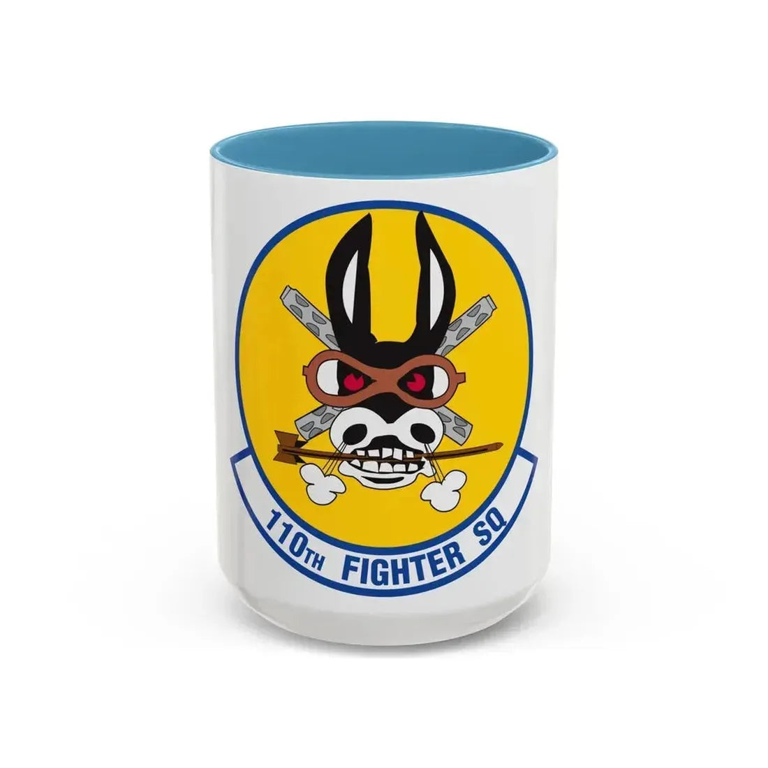 110th Fighter Squadron (U.S. Air Force) Accent Coffee Mug 15oz Light Blue - Go Mug Yourself