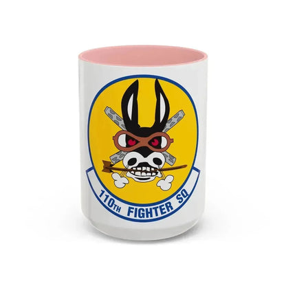 110th Fighter Squadron (U.S. Air Force) Accent Coffee Mug 15oz Pink - Go Mug Yourself