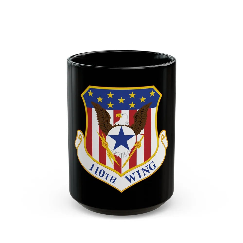 110th Wing emblem (U.S. Air Force) Black Coffee Mug-15oz-Go Mug Yourself