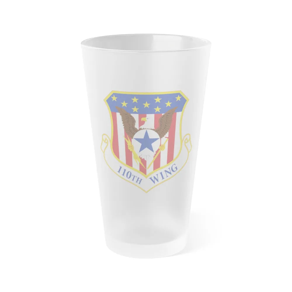 110th Wing emblem (U.S. Air Force) Frosted Pint Glass 16oz-16oz-Frosted-Go Mug Yourself