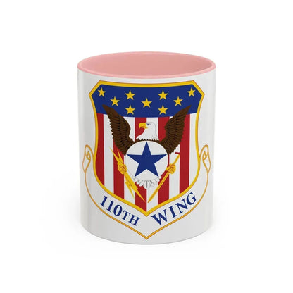110th Wing emblem (U.S. Air Force) Accent Coffee Mug 11oz Pink - Go Mug Yourself