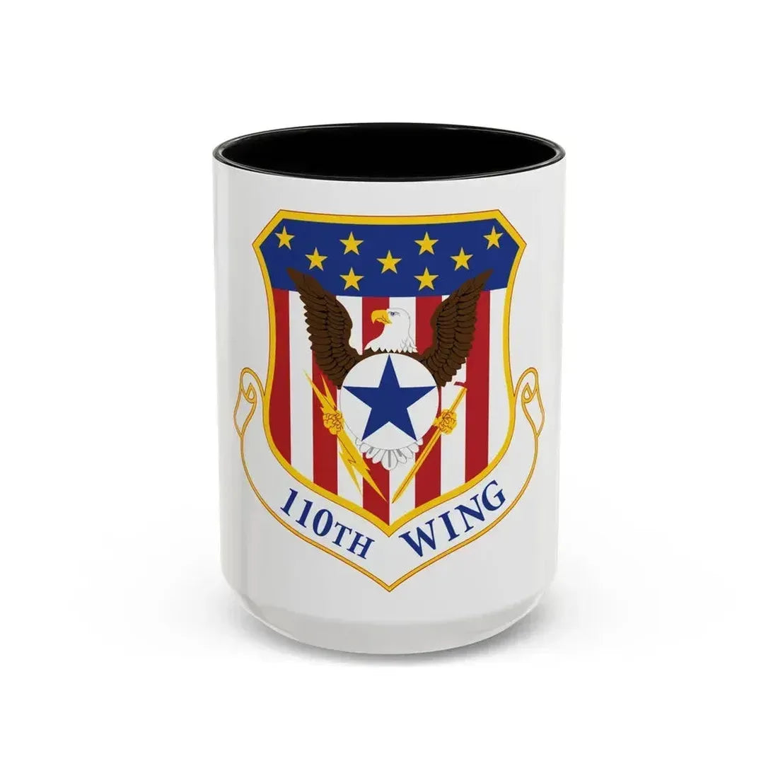 110th Wing emblem (U.S. Air Force) Accent Coffee Mug 15oz Black - Go Mug Yourself