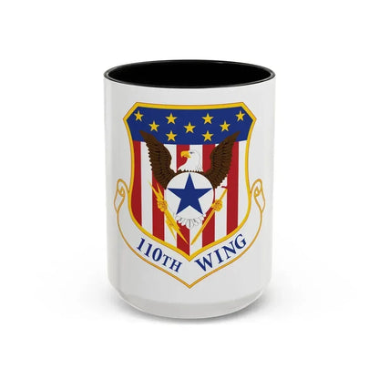 110th Wing emblem (U.S. Air Force) Accent Coffee Mug 15oz Black - Go Mug Yourself