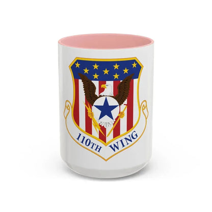 110th Wing emblem (U.S. Air Force) Accent Coffee Mug 15oz Pink - Go Mug Yourself