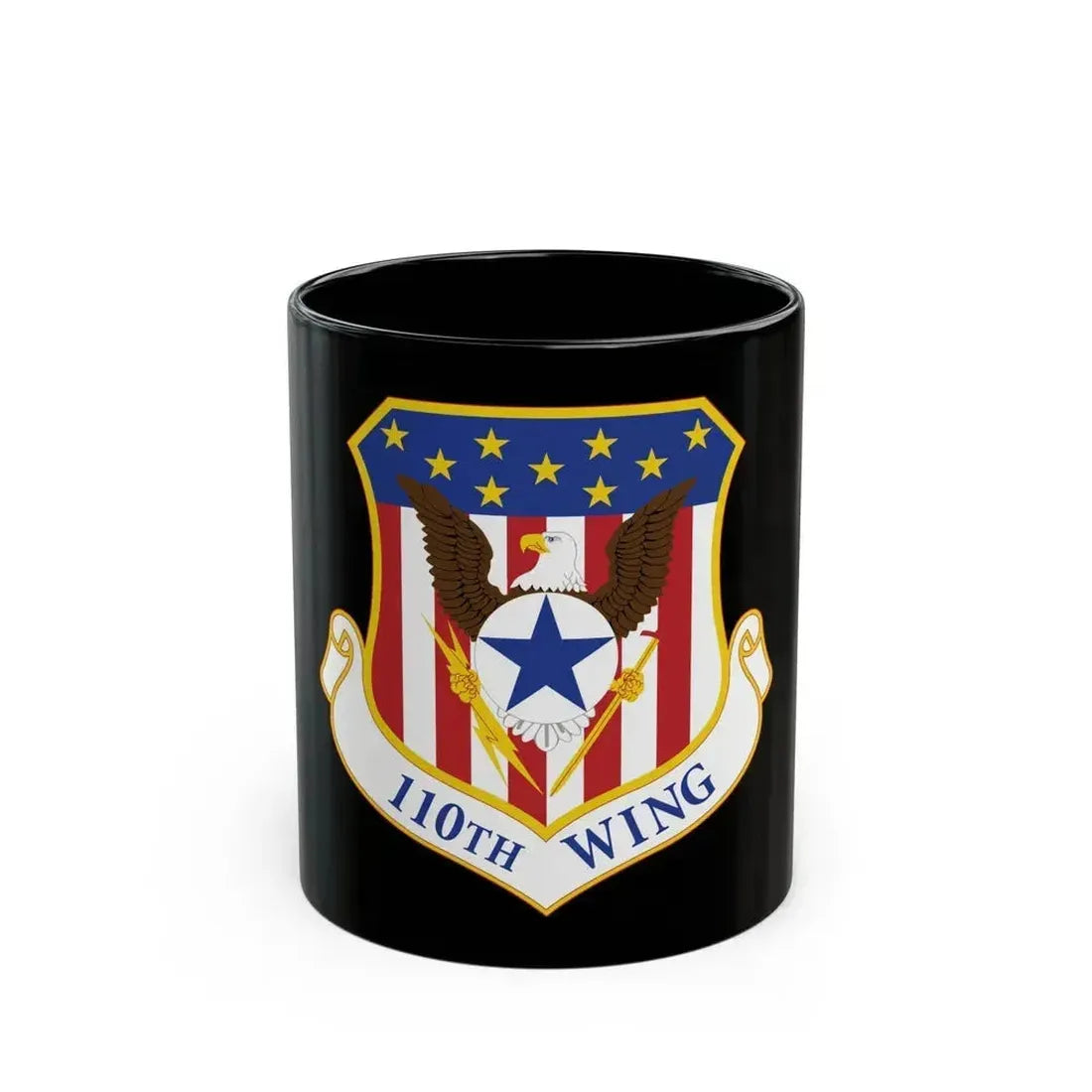 110th Wing emblem (U.S. Air Force) Black Coffee Mug 11oz - Go Mug Yourself