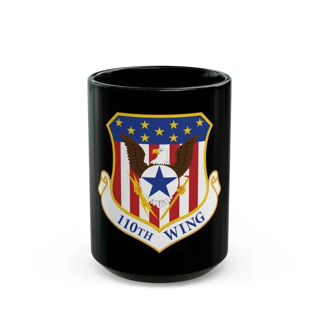 110th Wing emblem (U.S. Air Force) Black Coffee Mug 15oz - Go Mug Yourself