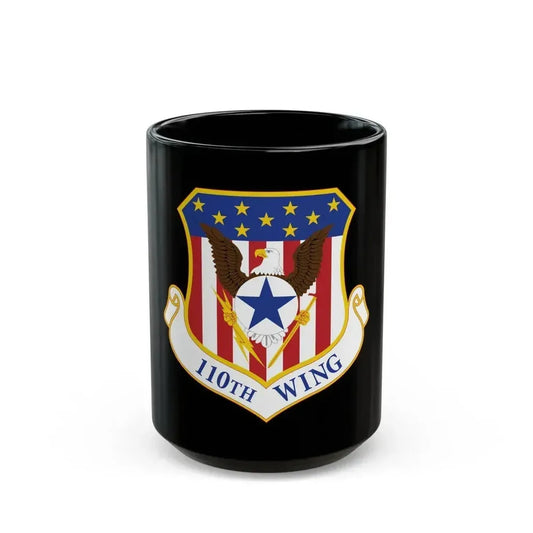 110th Wing emblem (U.S. Air Force) Black Coffee Mug 15oz - Go Mug Yourself