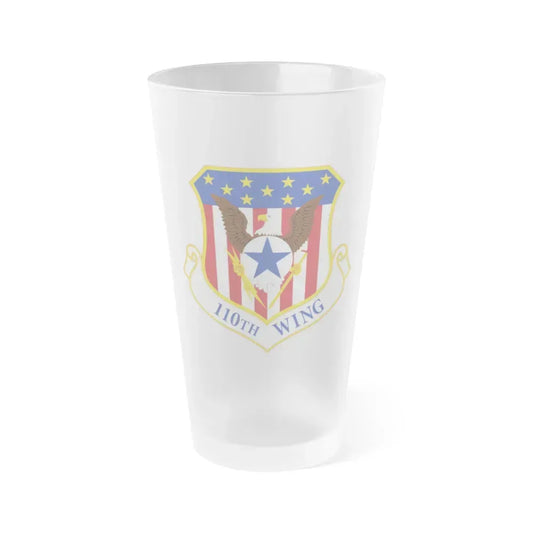 110th Wing emblem (U.S. Air Force) Frosted Pint Glass 16oz 16oz Frosted - Go Mug Yourself