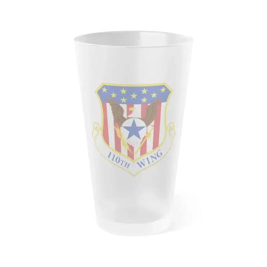 110th Wing emblem (U.S. Air Force) Frosted Pint Glass 16oz 16oz Frosted - Go Mug Yourself