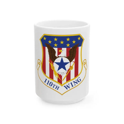 110th Wing emblem (U.S. Air Force) White Coffee Mug 15oz - Go Mug Yourself