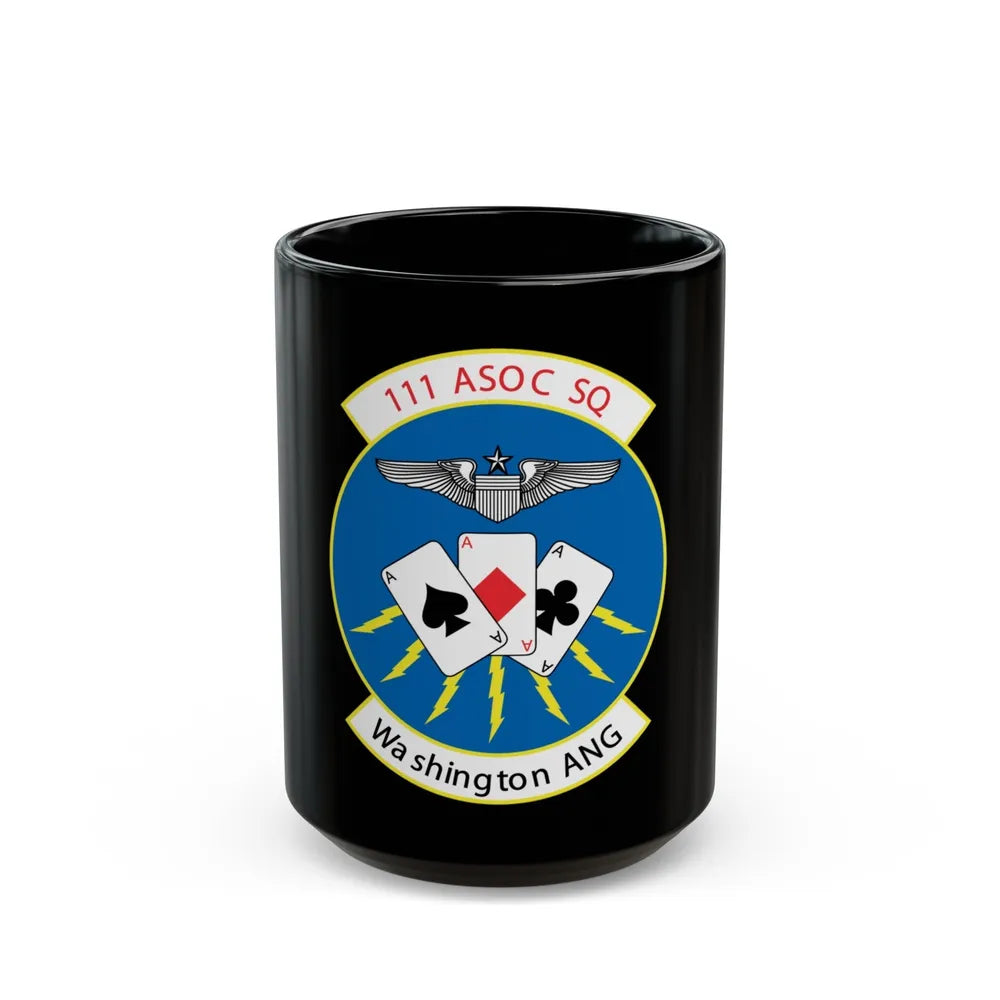 111 ASOC Sq Washington ANG (U.S. Air Force) Black Coffee Mug-15oz-Go Mug Yourself