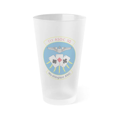 111 ASOC Sq Washington ANG (U.S. Air Force) Frosted Pint Glass 16oz-16oz-Frosted-Go Mug Yourself