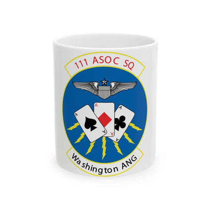 111 ASOC Sq Washington ANG (U.S. Air Force) White Coffee Mug-11oz-Go Mug Yourself