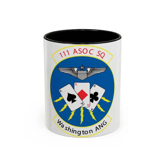 111 ASOC Sq Washington ANG (U.S. Air Force) Accent Coffee Mug 11oz Black - Go Mug Yourself