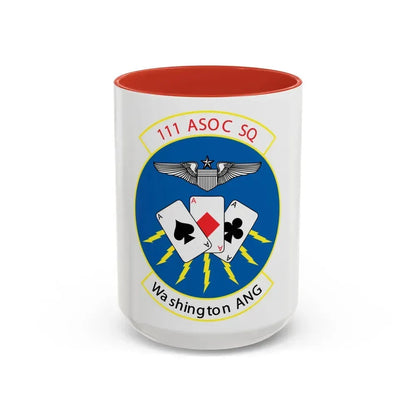 111 ASOC Sq Washington ANG (U.S. Air Force) Accent Coffee Mug 15oz Red - Go Mug Yourself