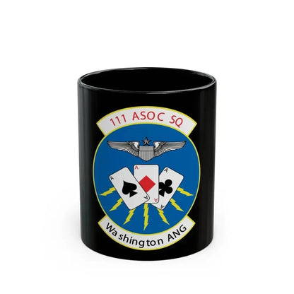 111 ASOC Sq Washington ANG (U.S. Air Force) Black Coffee Mug 11oz - Go Mug Yourself