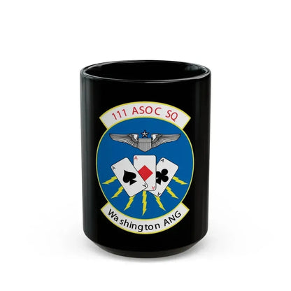 111 ASOC Sq Washington ANG (U.S. Air Force) Black Coffee Mug 15oz - Go Mug Yourself