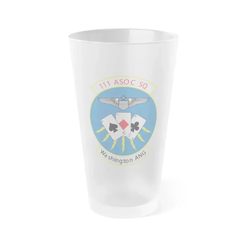 111 ASOC Sq Washington ANG (U.S. Air Force) Frosted Pint Glass 16oz 16oz Frosted - Go Mug Yourself