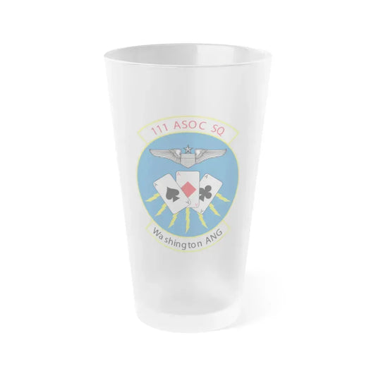 111 ASOC Sq Washington ANG (U.S. Air Force) Frosted Pint Glass 16oz 16oz Frosted - Go Mug Yourself