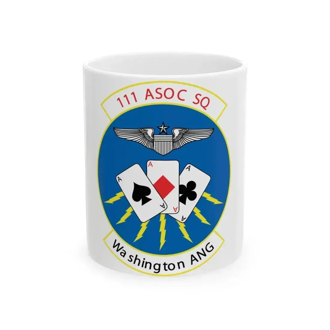111 ASOC Sq Washington ANG (U.S. Air Force) White Coffee Mug 11oz - Go Mug Yourself