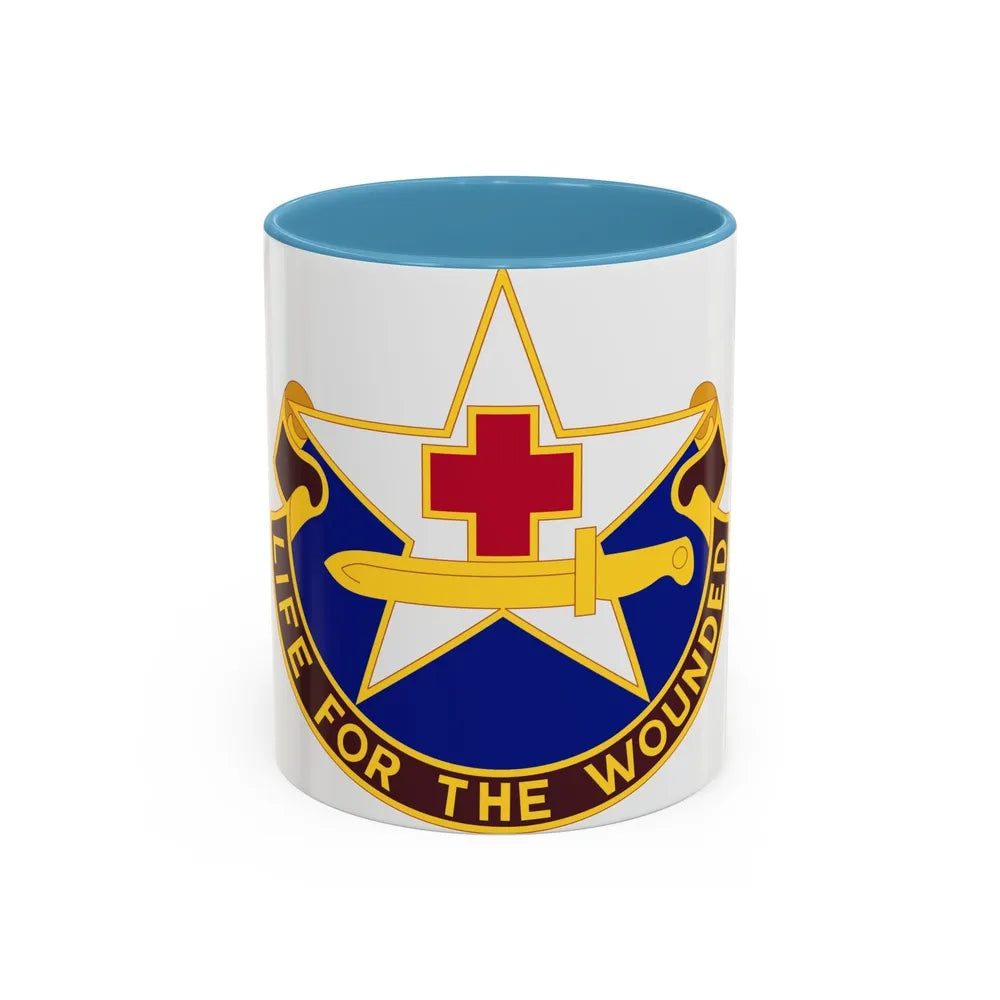 111 Medical Battalion (U.S. Army) Accent Coffee Mug-11oz-Light Blue-Go Mug Yourself