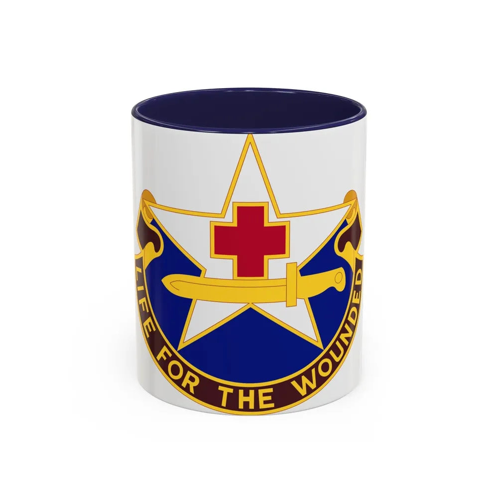 111 Medical Battalion (U.S. Army) Accent Coffee Mug-11oz-Navy-Go Mug Yourself