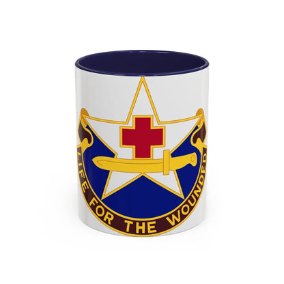 111 Medical Battalion (U.S. Army) Accent Coffee Mug-11oz-Navy-Go Mug Yourself