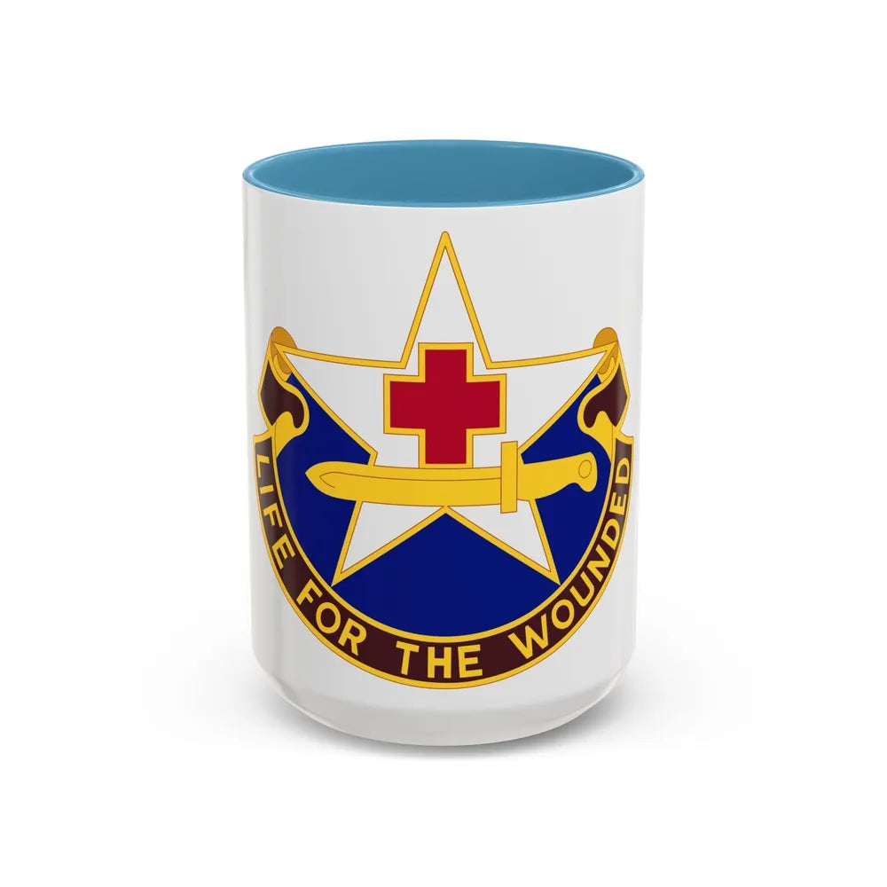 111 Medical Battalion (U.S. Army) Accent Coffee Mug-15oz-Light Blue-Go Mug Yourself