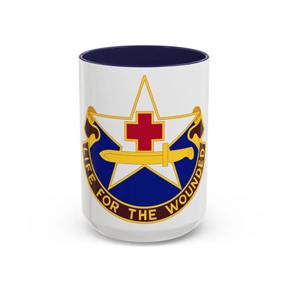 111 Medical Battalion (U.S. Army) Accent Coffee Mug-15oz-Navy-Go Mug Yourself