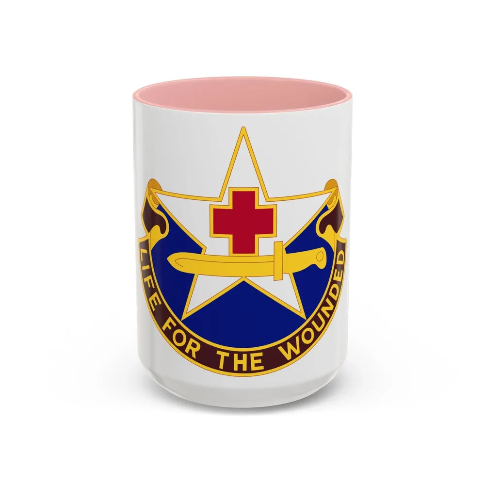 111 Medical Battalion (U.S. Army) Accent Coffee Mug-15oz-Pink-Go Mug Yourself