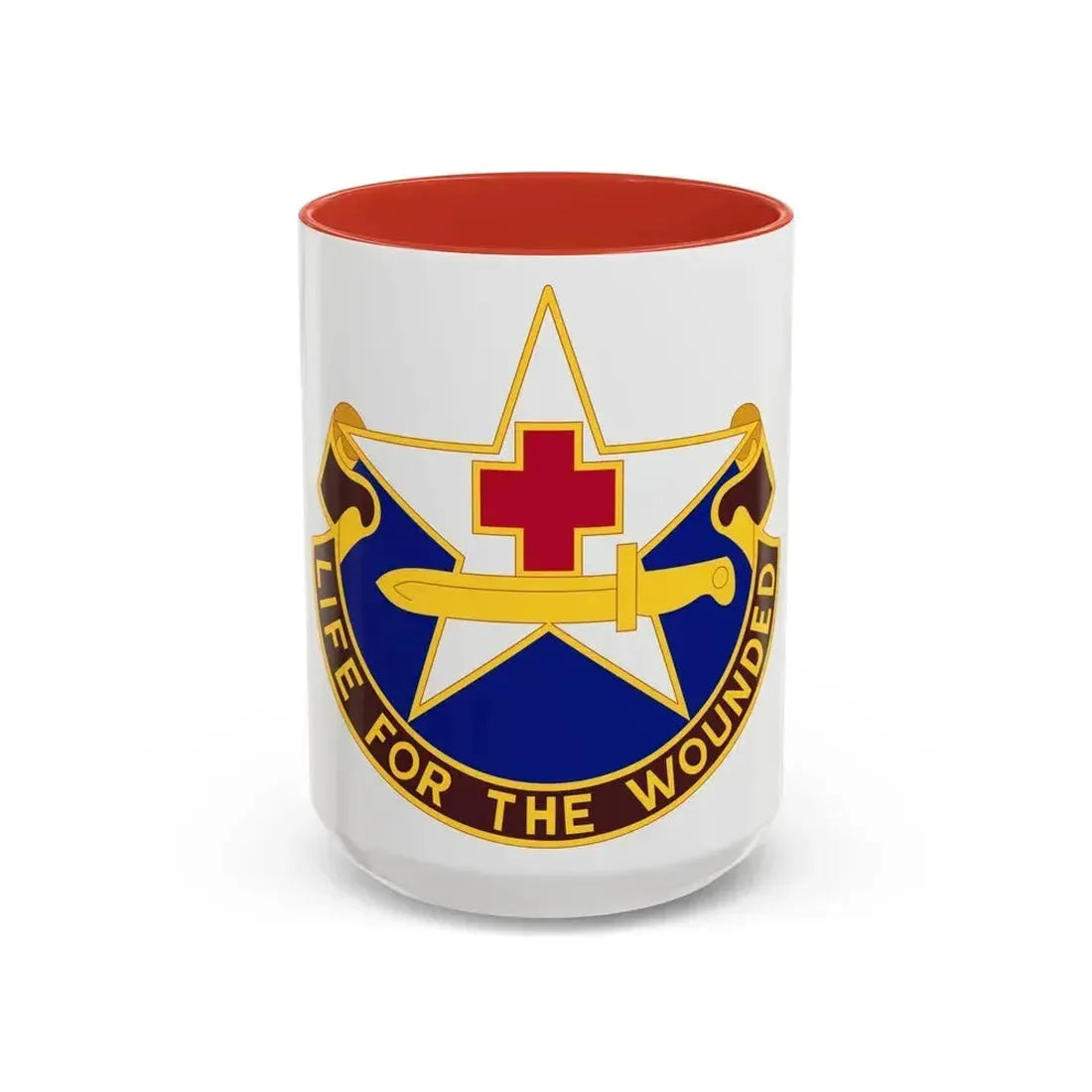111 Medical Battalion (U.S. Army) Accent Coffee Mug 15oz Red - Go Mug Yourself