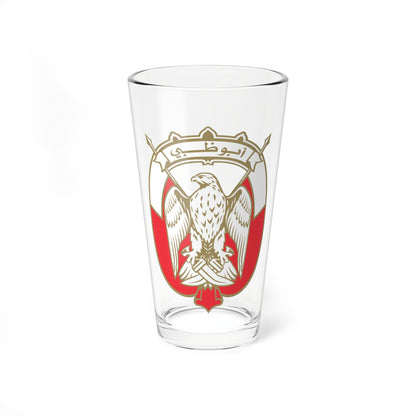 Emblem of Abu Dhabi - Gold (United Arab Emirates) (Coat of Arms) Pint Glass 16oz