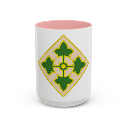 4th Infantry Division CSIB2 (U.S. Army) Accent Coffee Mug