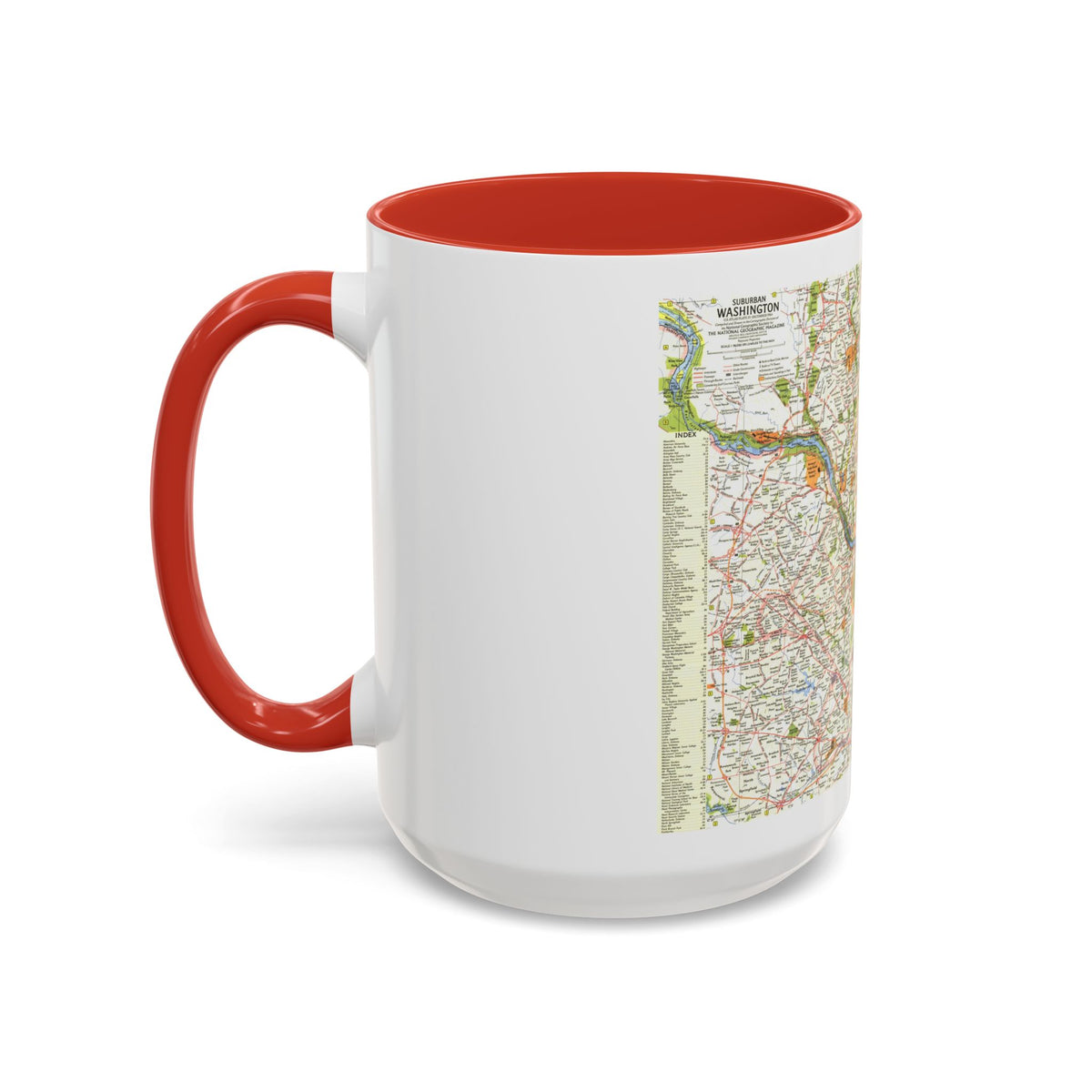USA - Washington, Suburban (1964) (Map) Accent Coffee Mug