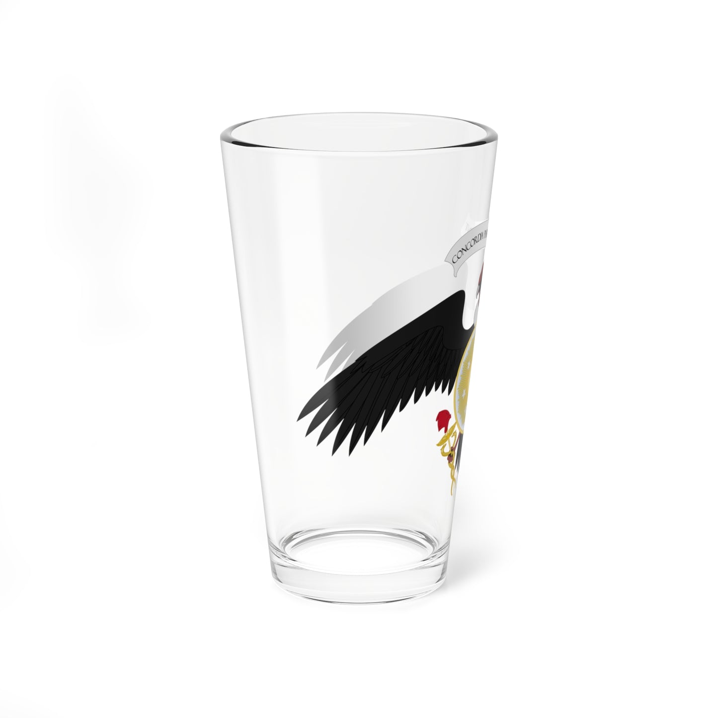 Segundo escudo de armas de la Primera República de Venezuela (Venezuela) (Coat of Arms) Pint Glass 16oz
