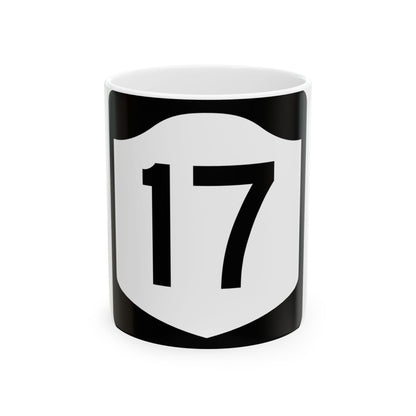NY-17 (New York) (Road Sign) White Coffee Mug