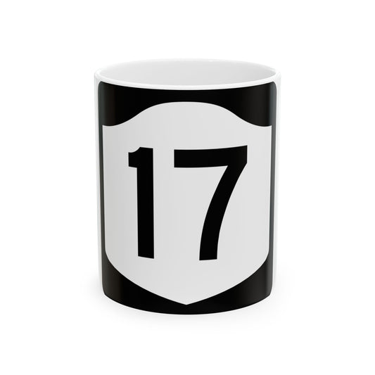 NY-17 (New York) (Road Sign) White Coffee Mug