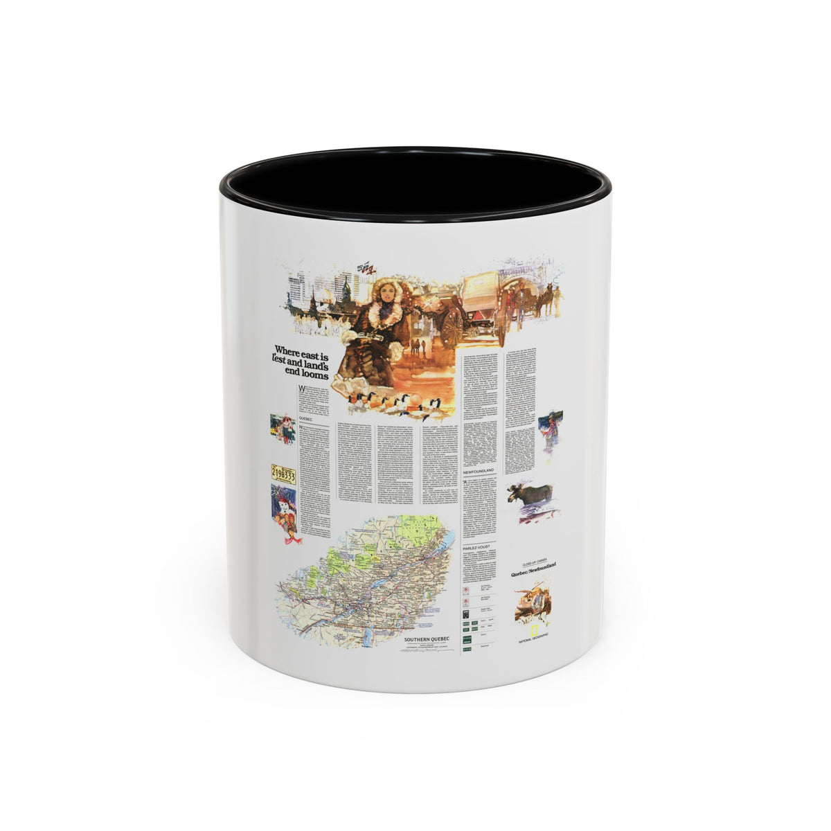 Canada - Quebec-Newfoundland (1980) (Map) Accent Coffee Mug