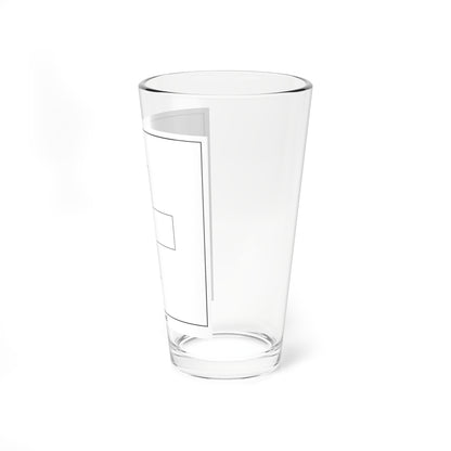 Flag of Switzerland colouring page (Switzerland) Pint Glass 16oz