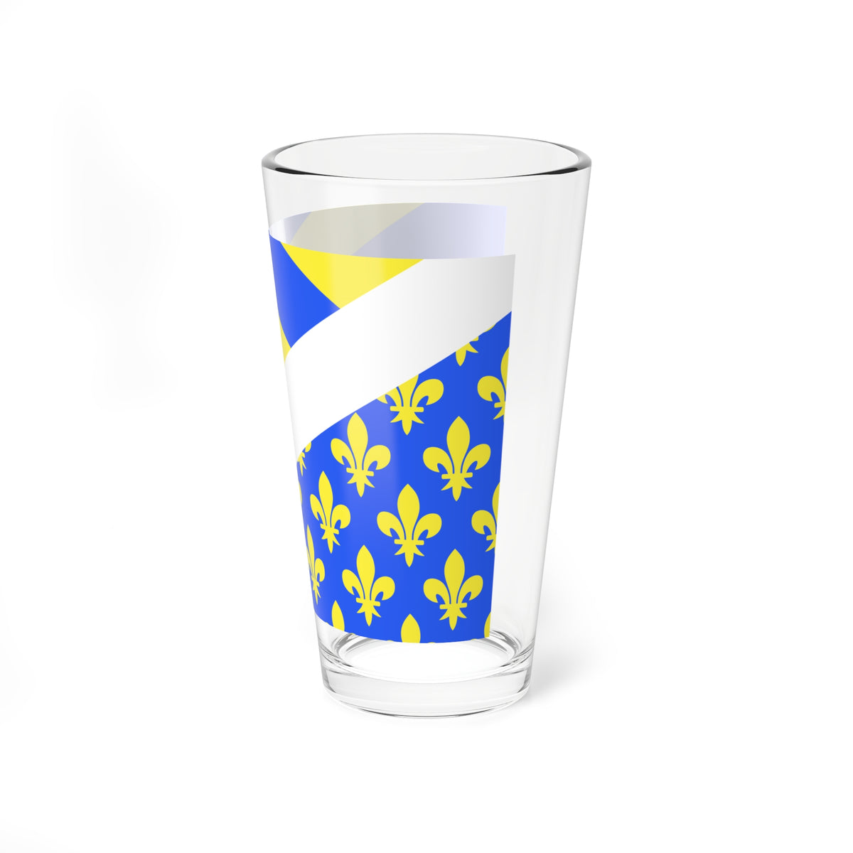 Drapeau fr departement Oise (France) Pint Glass 16oz