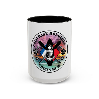 USCG Base Honolulu Chiefs Mess (U.S. Coast Guard) Accent Coffee Mug