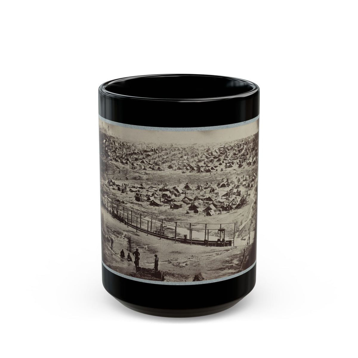 Andersonville Prison, Ga., August 17, 1864. Bird's Eye View (U.S. Civil War) Black Coffee Mug