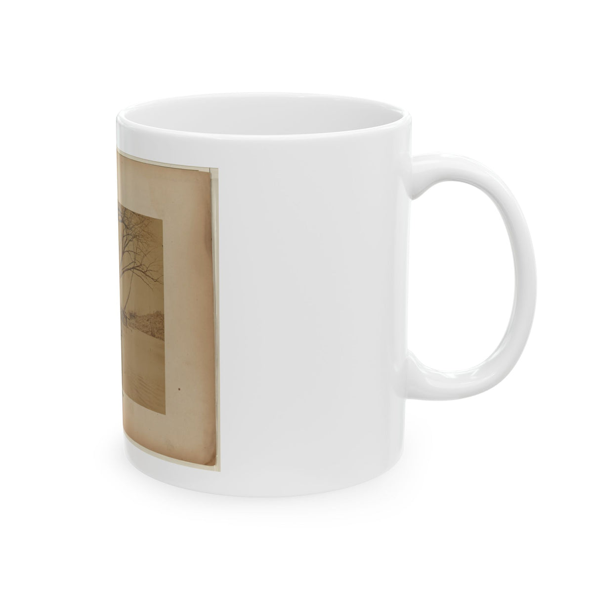Bird's Eye View Of Bull Run Bridge, Looking Up Stream (U.S. Civil War) White Coffee Mug