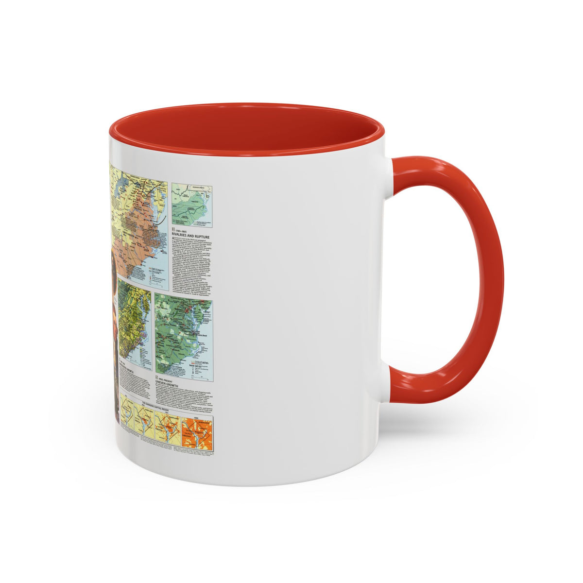 USA - Tidewater and Environs 2 (1988) (Map) Accent Coffee Mug