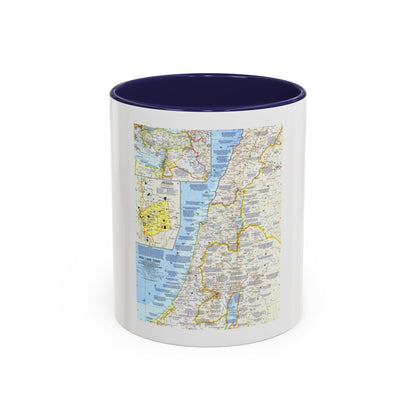 Middle East - Holy Land Today (1963) (Map) Accent Coffee Mug