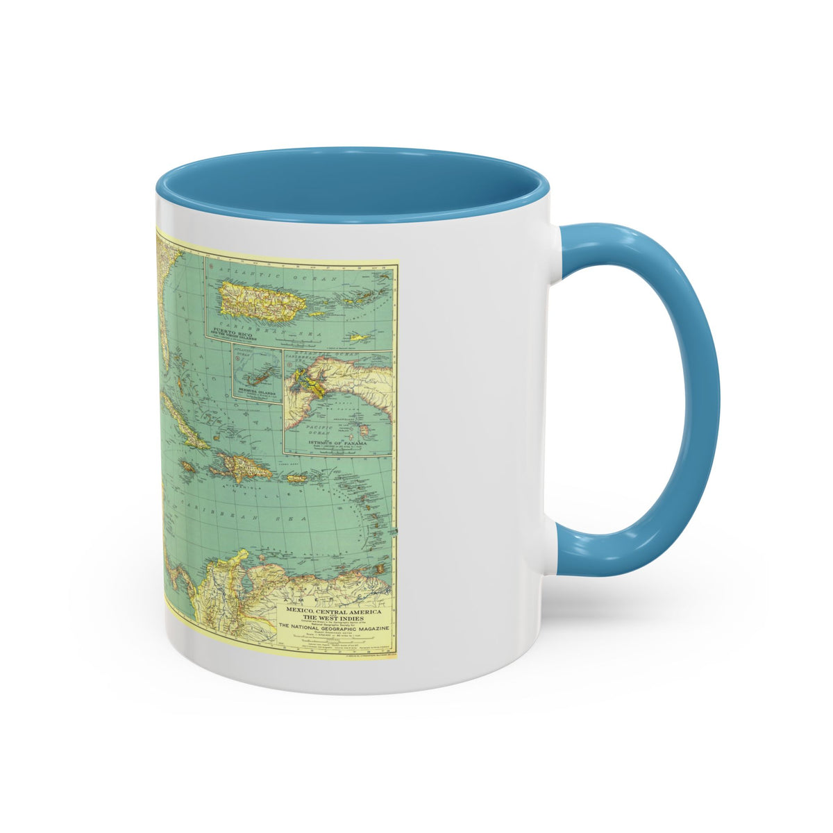 Central America and the West Indies (1934) (Map) Accent Coffee Mug