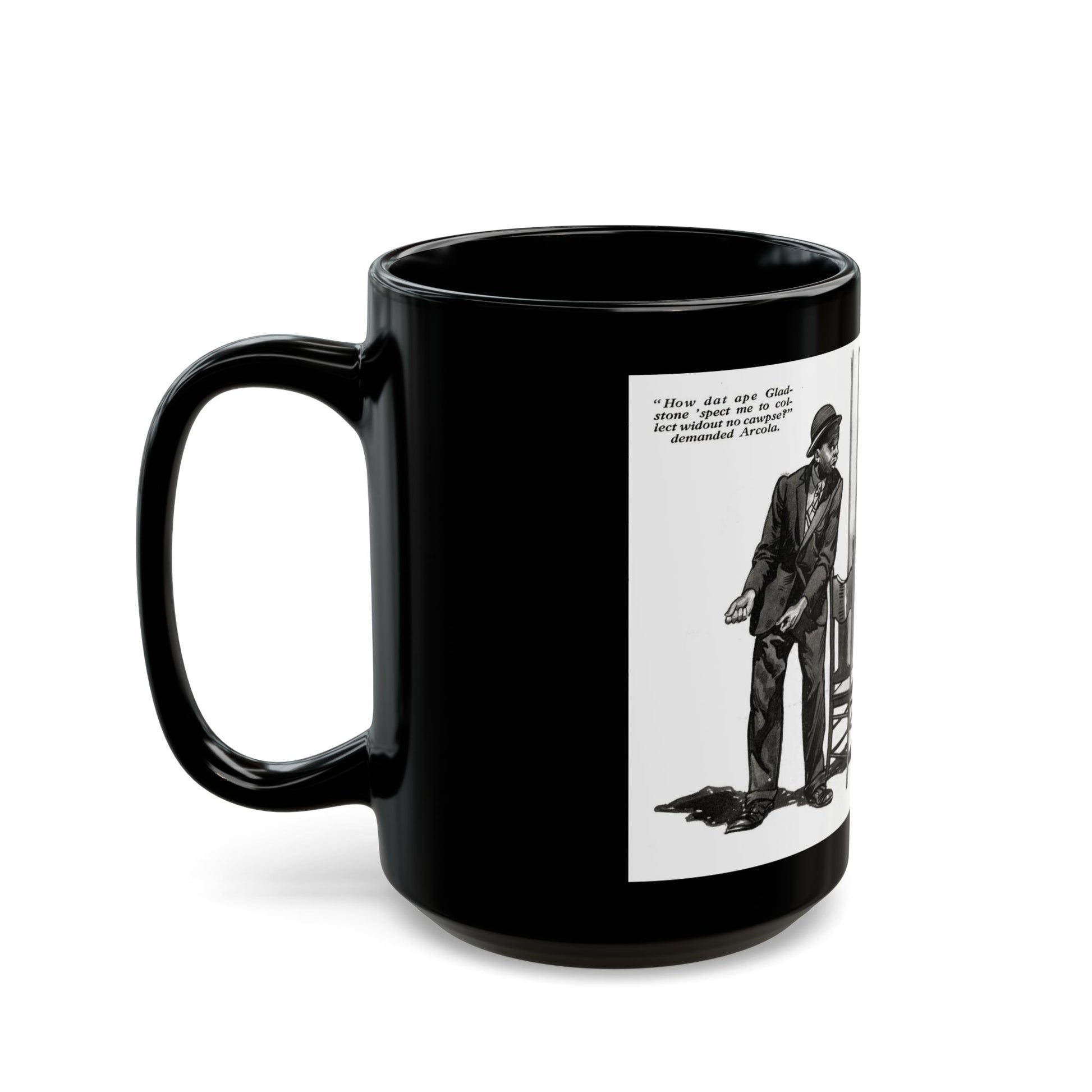 Cash Money for Casualties (2), Redbook magazine, December 1932 - Black Coffee Mug-Go Mug Yourself