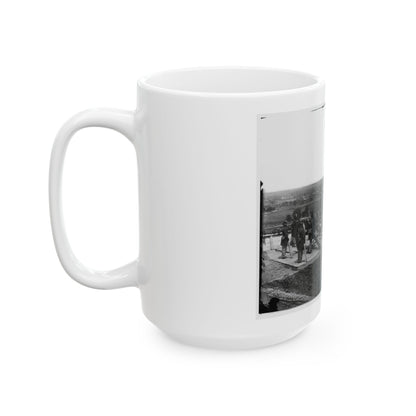 District Of Columbia. Gun Crews Of Company H, 3d Massachusetts Heavy Artillery, At Fort Lincoln (U.S. Civil War) White Coffee Mug