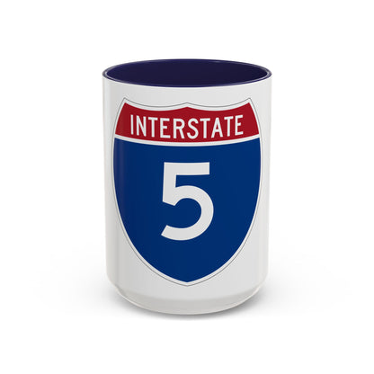 Interstate 5 (U.S. Highways) Accent Coffee Mug