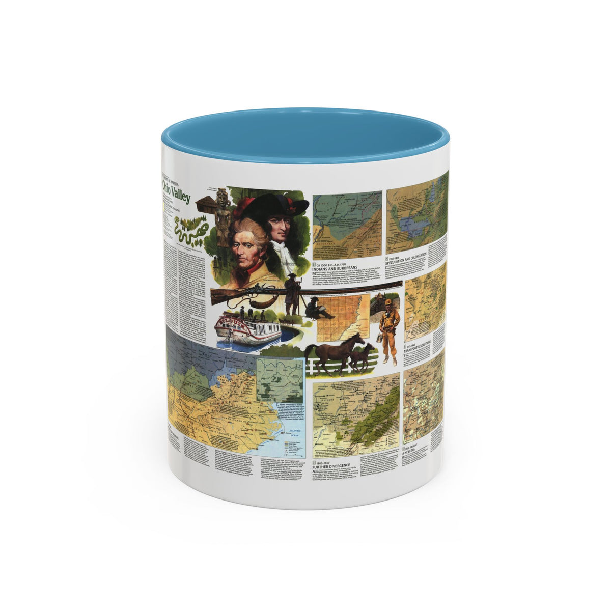 USA - Ohio Valley 2 (1985) (Map) Accent Coffee Mug